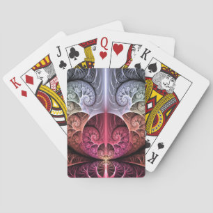 Hjärtslag, Abstrakt Surreal Fantasi Fraktal Konst Casinokort