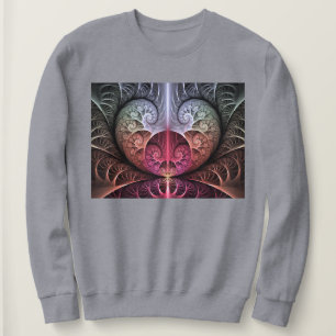 Hjärtslag, Abstrakt Surreal Fantasi Fraktal Konst T Shirt