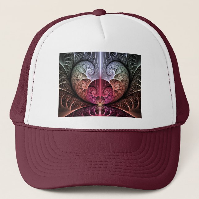 Hjärtslag, Abstrakt Surreal Fantasy Fractal Art Keps (Framsida)