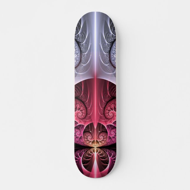 Hjärtslag, Abstrakt Surreal Fantasy Fractal Art Mini Skateboard Bräda 18,5 Cm (Framsida)