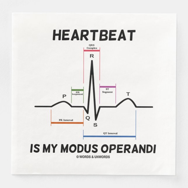 Hjärtslag är mitt modus operandi Electrokardiogram Pappersservett (Framsida)