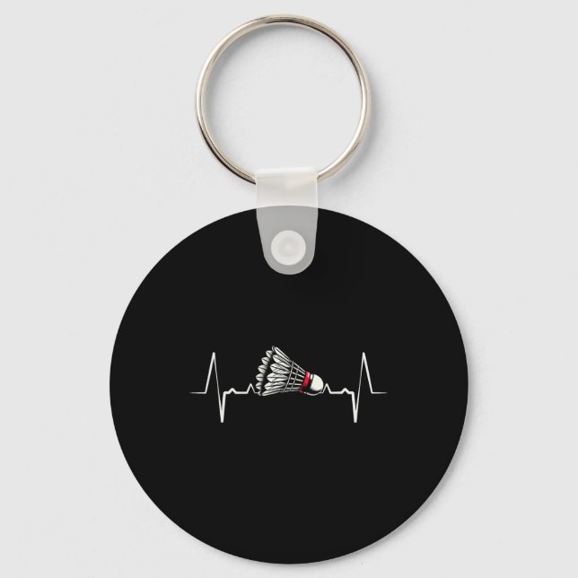 Hjärtslag Ecg Shuttle Badminton Player Shuttle 2 Nyckelring (Framsida)
