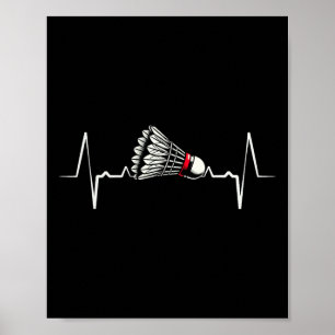 Hjärtslag Ecg Shuttle Badminton Player Shuttle 2 Poster
