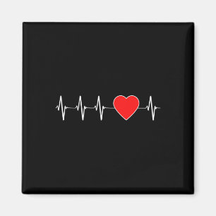 Hjärtslag Ekg Red Heart Disease Awareness M Magnet