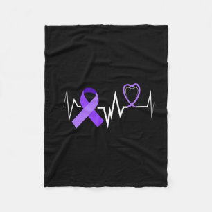 Hjärtslag Epilepsi Ribbon Epilepsi Disorder Awaren Fleecefilt