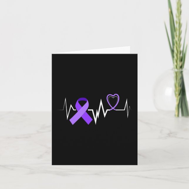 Hjärtslag Epilepsi Ribbon Epilepsi Disorder Awaren Kort (Framsida)