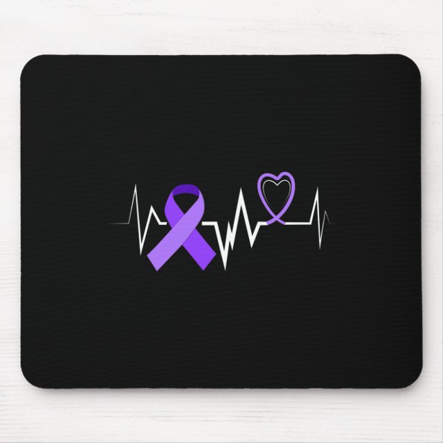 Hjärtslag Epilepsi Ribbon Epilepsi Disorder Awaren Musmatta (Framsidan)