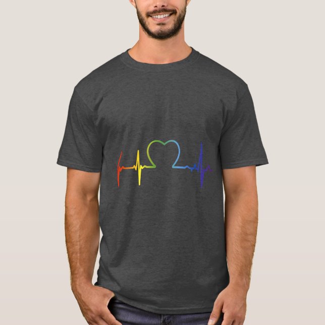 Hjärtslag för HBT-Pride T Shirt (Framsida)