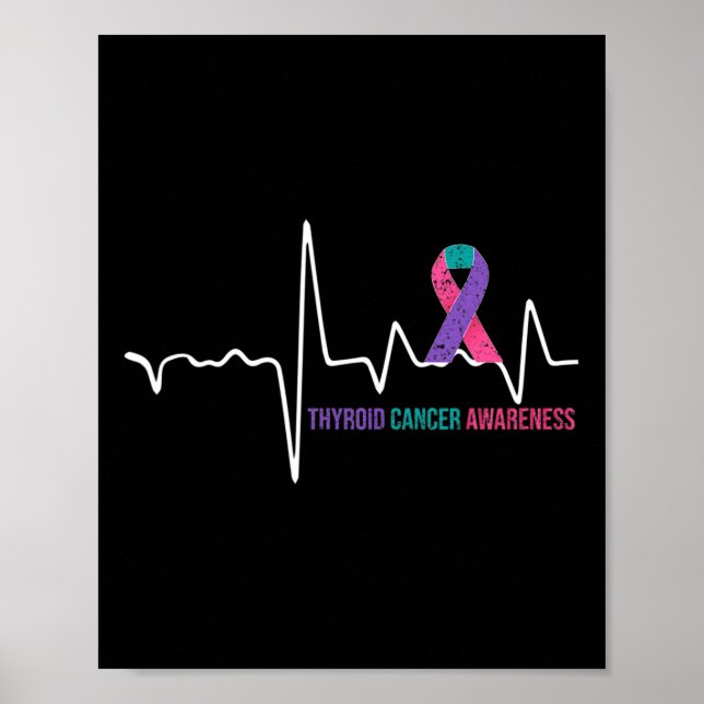 Hjärtslag för ökad medvetenhet om cancer poster (Framsidan)