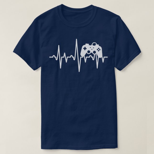 Hjärtslag för spelkontroll 1 t shirt (Design framsida)
