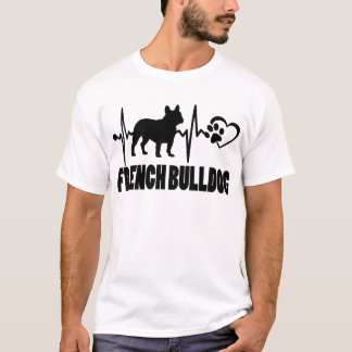 Hjärtslag - Fransk-Bulldog - Hund bästa vän T Shirt