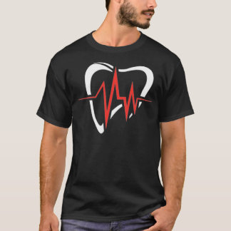 hjärtslag Geek Dental Assistant Dentist Gear Denta T Shirt