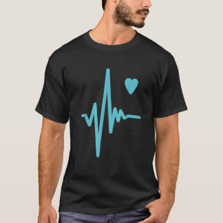Hjärtslag Heart Kärlek Rrytm Par like T Shirt