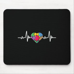 Hjärtslag Heart Puzzle Autism Awareness Musmatta