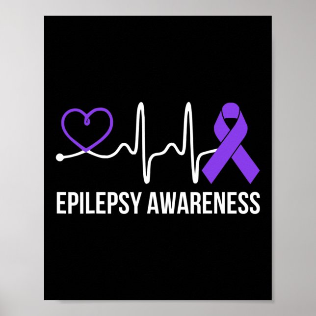 Hjärtslag Hjärteepilepsi Medvetenhet Epileptiskt P Poster (Framsidan)