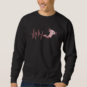 Hjärtslag Hjärtfrekvens i akut Axolotl Hjärtslag H Lång Ärmad Tröja