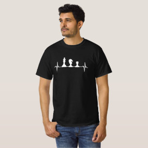Hjärtslag i en schackspelare t shirt