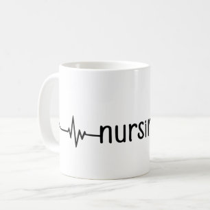 Hjärtslag konst med stetoskop kaffemugg