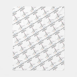 Hjärtslag min inre bihålarytm för musik ECG EKG Fleecefilt