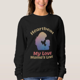 Hjärtslag Min Kärlek Mamas Kärlek Moderskap T Shirt