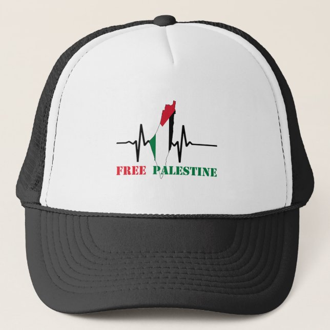 Hjärtslag mot Palestinefriheten Palestina Karta st Keps (Framsida)