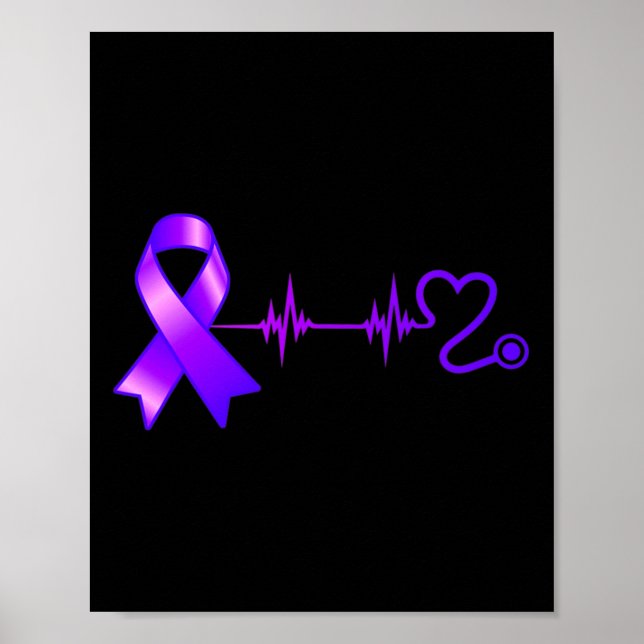 Hjärtslag Opioid Ribbon Opioid Överdosering Medvet Poster (Framsidan)