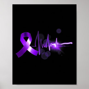 Hjärtslag Opioid Ribbon Opioid Överdosering Medvet Poster