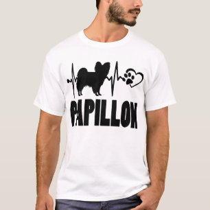 Hjärtslag – Papillon - Hund Bästa Vän T Shirt