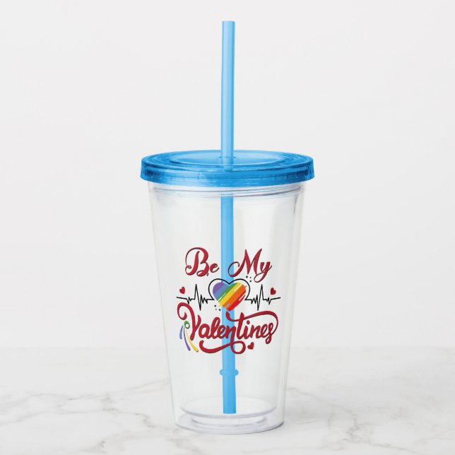 Hjärtslag pride Hjärtat, min valentin Take Away Mugg (Framsida)