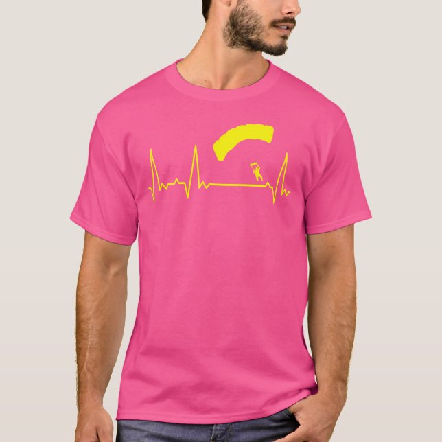 Hjärtslag Skydiving T Shirt (Framsida)