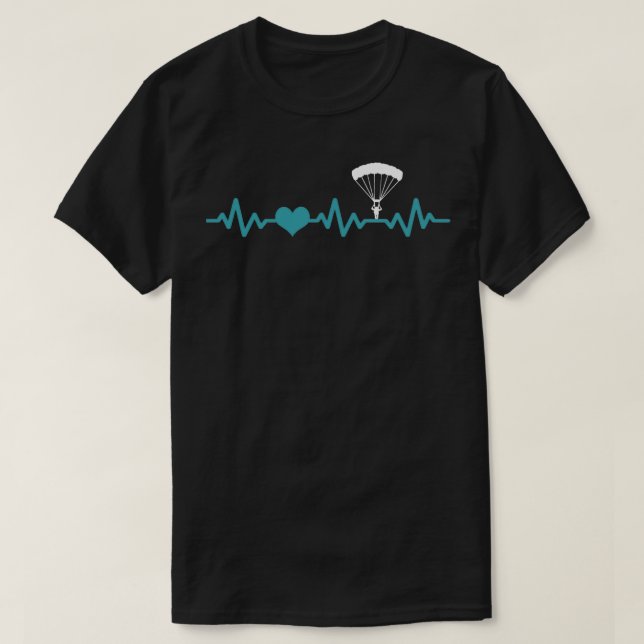 Hjärtslag skydykning av fallskärmar 6 t shirt (Design framsida)