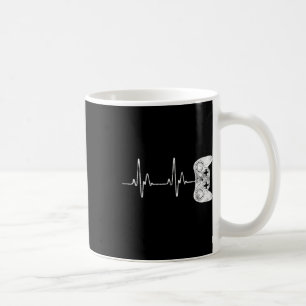 Hjärtslag Video Game Älskare Shirt Kaffemugg