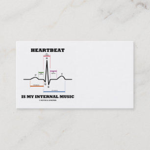 Hjärtslaget är min inre musik (ECG-/EKGrytm) Visitkort