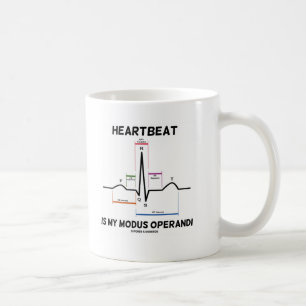 Hjärtslaget är min Modus Operandi Kaffemugg