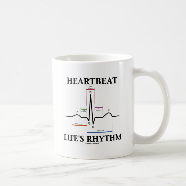 Hjärtslagliv rytm (ECG-/EKGhjärtslaget) Kaffemugg (Höger)