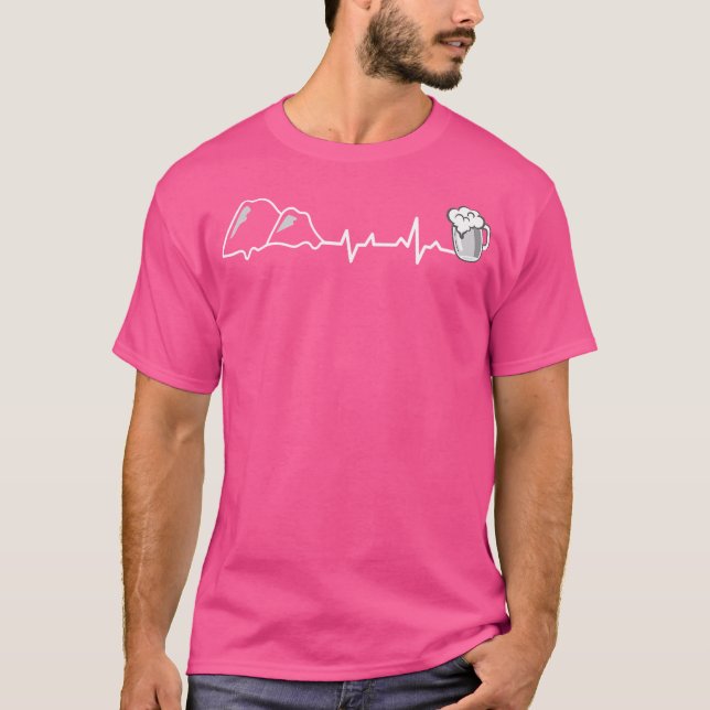 Hjärtslagna berger med hög gåva t shirt (Framsida)