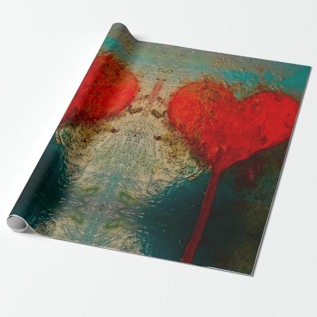 Hjärtslagning Papper av HAS-juveler Presentpapper (Utrullad)