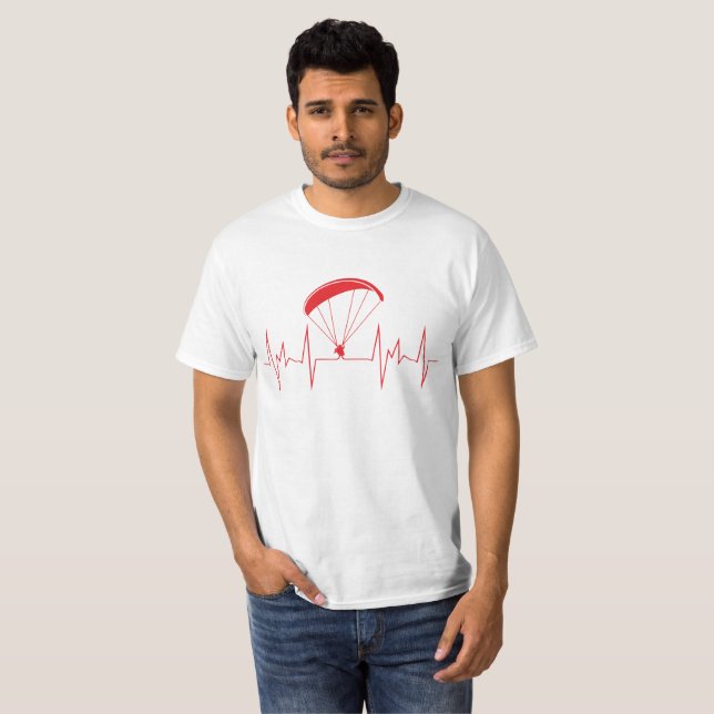 hjärtslagparagliding tee (Hel framsida)