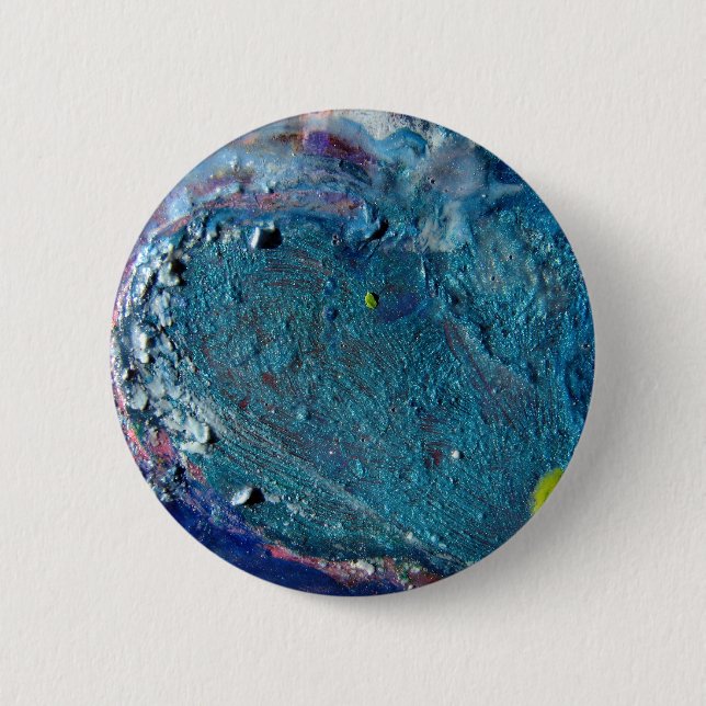 Hjärtsmält Abstrakt Crayon Collage Knapp (Framsida)