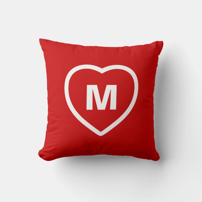 Hjärtsmonogram Kudde (Framsida)