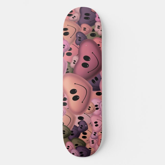 Hjärtsmuster Estetik Mini Skateboard Bräda 18,5 Cm (Framsida)