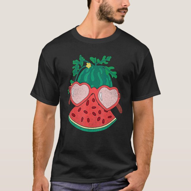 Hjärtsolglasögon Exotic Fruit Summer Vibes Waterm T Shirt (Framsida)