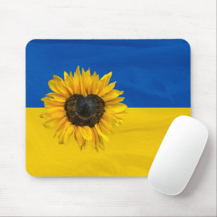 Hjärtsolros på Ukrainas Flagga Musmatta