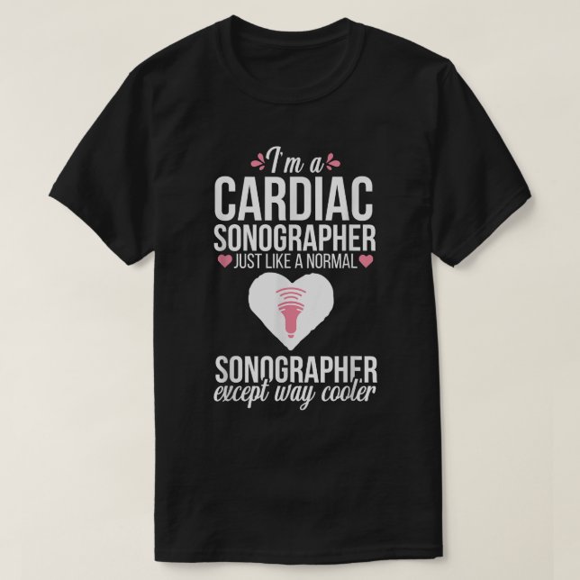 Hjärtsonograf Ultraljudsteknik Medicinsk Sonogr T Shirt (Design framsida)