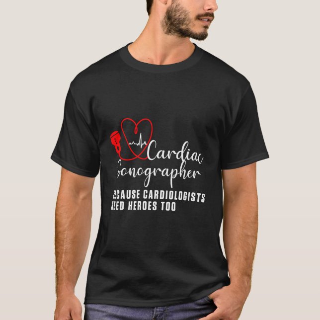 HjärtSonographer Echo Tech Lär RDCS T Shirt (Framsida)