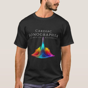 Hjärtsortopfärgad ultraljudsundersökning Vinkar T Shirt