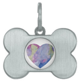 hjärtsregnbåge ID-bricka husdjur