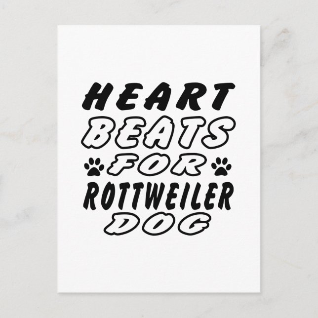 Hjärtsslag för rotweiler vykort (Framsida)
