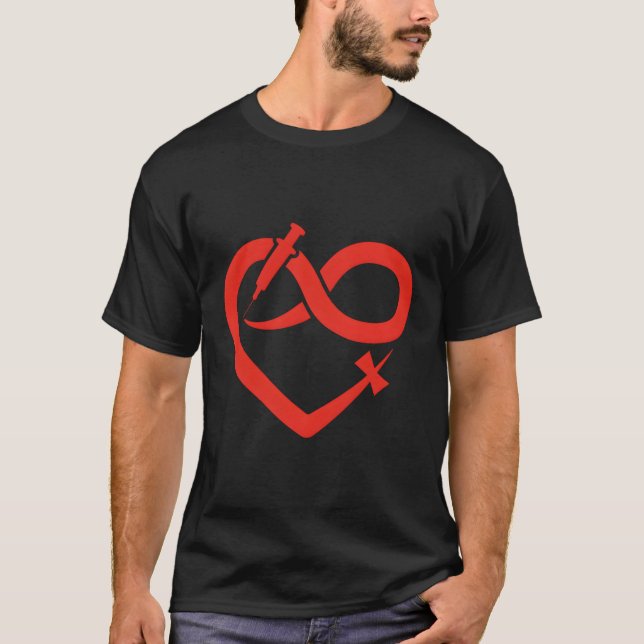 Hjärtsspruta Phlebotomist Phlebotomy Nurse Doktor T Shirt (Framsida)