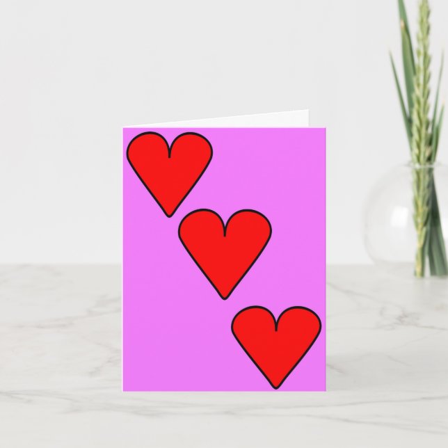 Hjärtstadier Alla hjärtans dagskort Tack Kort (Framsida)